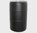 5366 55 Gal Black Drum W/ Solid Lid