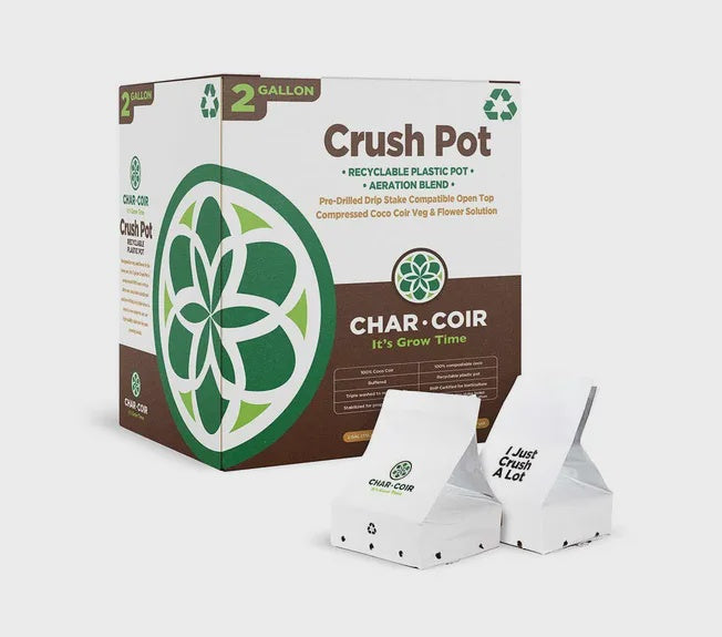 43469 Char Coir Crush Pot 2 Gallon - Case of 24