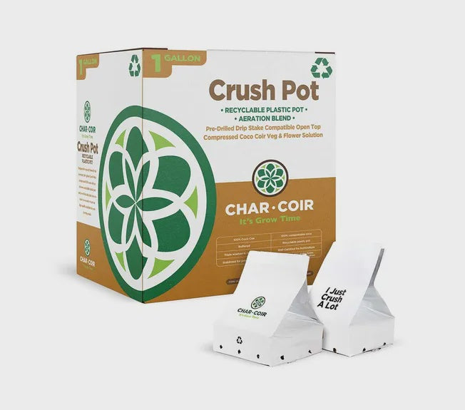 43468 Char Coir Crush Pot 1 Gallon - Case of 24
