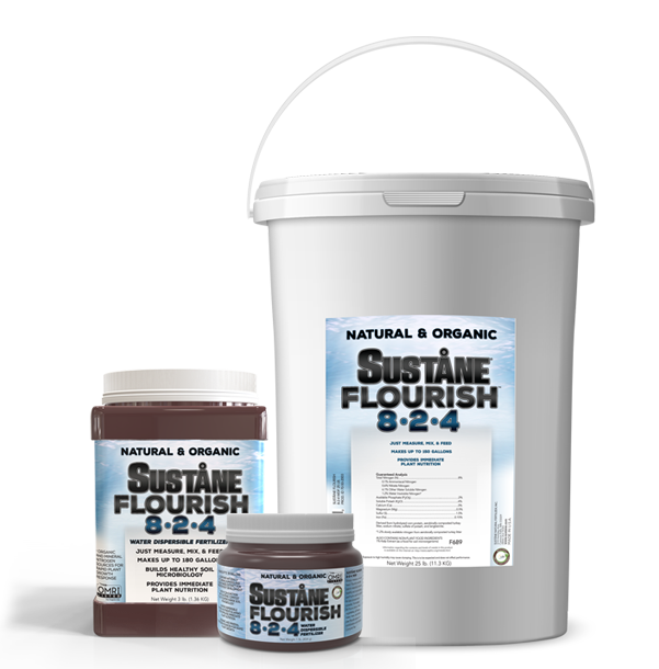 Sustane Flourish WDF 8-2-4. 3 lb. Jar